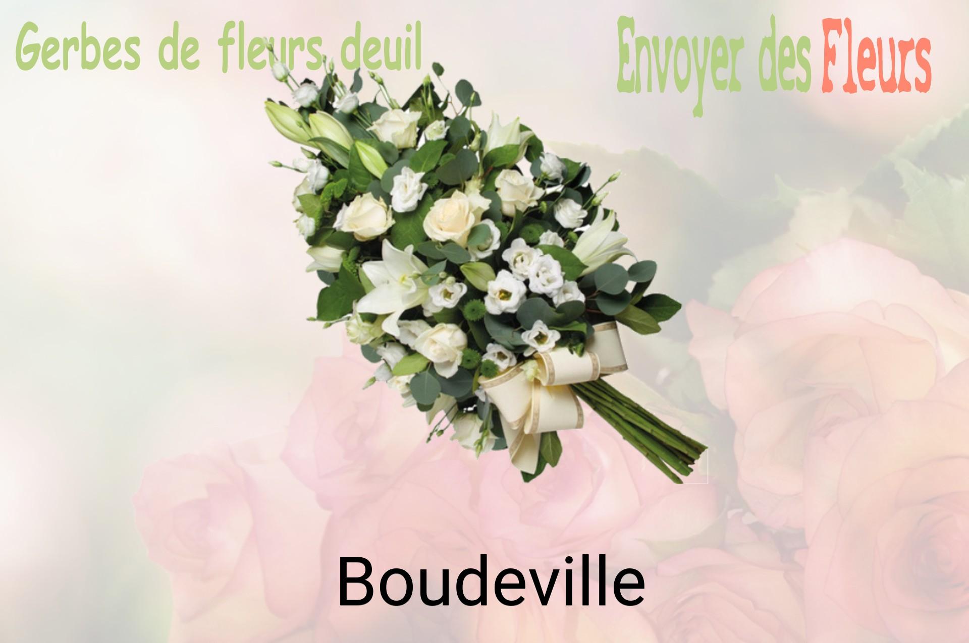 Gerbe de fleurs de deuil livrée à Boudeville